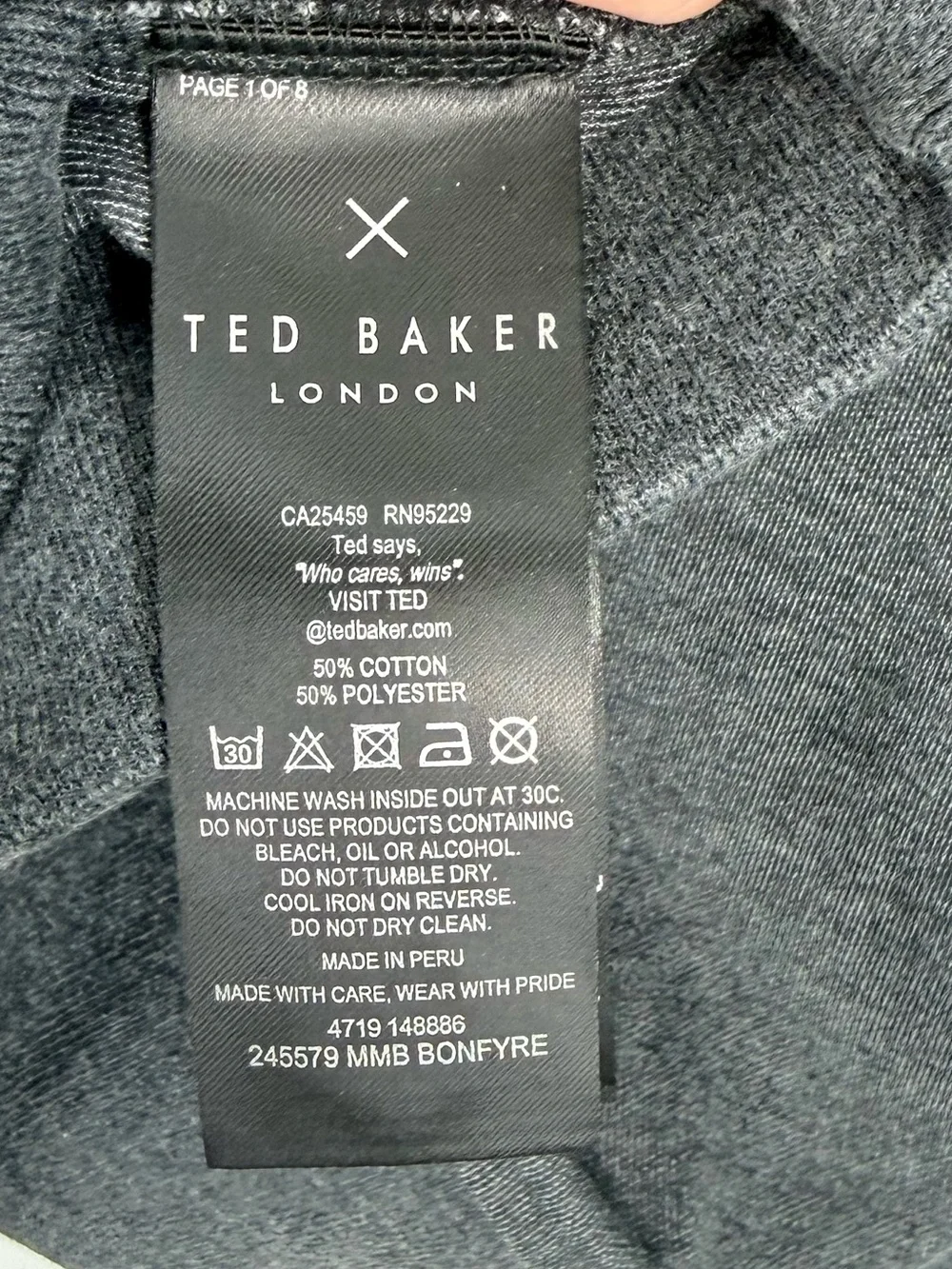 NEW Ted Baker London Bonfyre Knit Jacket Full Zip Lightweight Jacket Size Large
